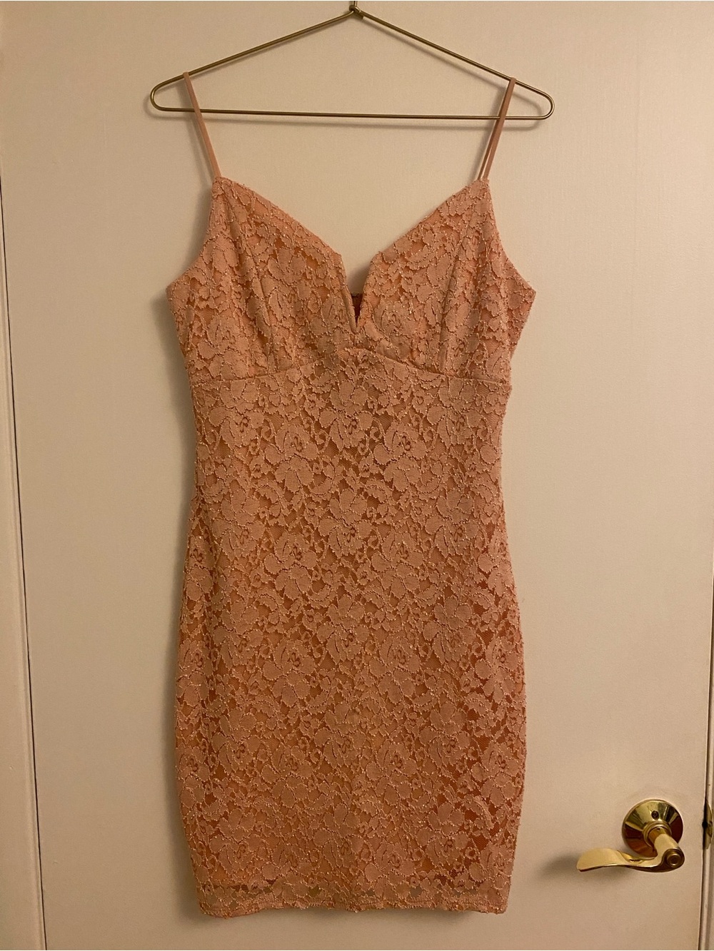 Pink Lace Mini Dress